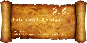 Holczapfel Orsolya névjegykártya